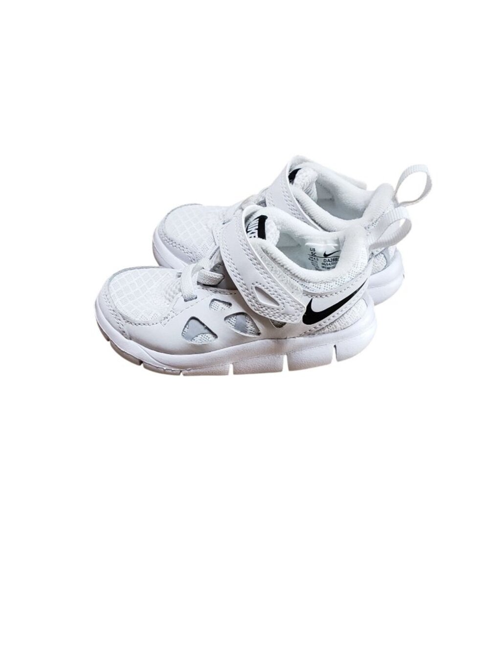 Nike Toddler Free Run 5C Shoes White Mesh Lightweight & Breathable